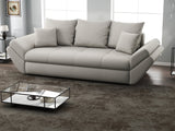 Canapea extensibilă dumonde cu ladă de depozitare si sezut confortabil din spuma HR, Loana Bej 250x100 cm Fabrica