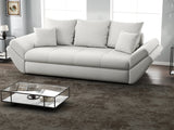 Canapea extensibilă dumonde cu ladă de depozitare si sezut confortabil din spuma HR, Loana Zoom Euphoria White 250x100 cm Fabrica