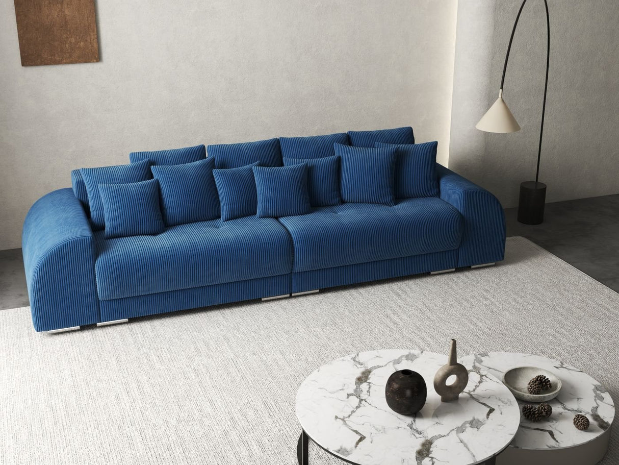 Canapea extensibilă dumonde cu 2 lăzi de depozitare si sezut confortabil din spuma HR, Verona Blue 310x100 cm Fabrica