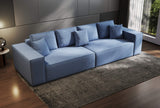 Canapea extensibilă dumonde cu ladă de depozitare si sezut confortabil din spuma HR, Dream Enjoy Blue 310x100 cm Fabrica
