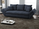 Canapea extensibilă dumonde cu ladă de depozitare si sezut confortabil din spuma HR, Loana Antracit 250x100 cm Fabrica