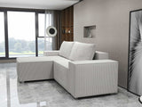 Colțar extensibil dumonde cu ladă de depozitare si sezut confortabil din spuma HR, Dream Zoom Gri 290x185 cm Fabrica