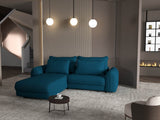 Colțar extensibil dumonde cu ladă de depozitare si sezut confortabil din spuma HR, Denver Enjoy Verde Petrol 275x185 cm Fabrica