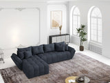 Colțar extensibil dumonde cu ladă de depozitare si sezut confortabil din spuma HR, Berlin XL Enjoy Lux Grey Antracit 350x185 cm Fabrica