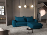 Colțar extensibil dumonde cu ladă de depozitare si sezut confortabil din spuma HR, Denver Enjoy Verde Petrol 275x185 cm II Fabrica