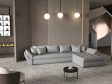 Colțar extensibil dumonde cu ladă de depozitare si sezut confortabil din spuma HR, Loana XL Enjoy Gri II 335x185 cm Fabrica