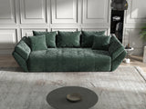 Canapea extensibilă dumonde cu ladă de depozitare si sezut confortabil din spuma HR, Euphoria Green 250x100 cm Fabrica