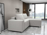 Colțar extensibil dumonde cu ladă de depozitare si sezut confortabil din spuma HR, Dream Zoom Gri 290x185 cm II Fabrica