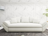 Canapea extensibilă dumonde cu ladă de depozitare si sezut confortabil din spuma HR, Loana Ambience White 250x100 cm Fabrica