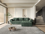 Colțar extensibil dumonde cu ladă de depozitare si sezut confortabil din spuma HR, Loana Verde Euphoria II 270x185 cm Fabrica