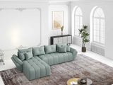 Colțar extensibil dumonde cu ladă de depozitare si sezut confortabil din spuma HR, Berlin XL Enjoy Lux Mint 350x185 cm Fabrica