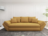 Canapea extensibilă dumonde cu ladă de depozitare si sezut confortabil din spuma HR, Loana Ambience Mustar 250x100 cm Fabrica