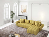 Colțar extensibil dumonde cu ladă de depozitare si sezut confortabil din spuma HR, Berlin XL Enjoy Lux Melon 350x185 cm II Fabrica