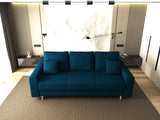 Canapea extensibilă dumonde cu ladă de depozitare si sezut confortabil din spuma HR, Kronos Enjoy Verde Petrol 210x100 cm fabrica