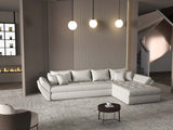 Colțar extensibil dumonde cu ladă de depozitare si sezut confortabil din spuma HR, Loana XL Enjoy Beige II 335x185 cm Fabrica