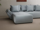 Colțar extensibil dumonde cu ladă de depozitare si sezut confortabil din spuma HR, Berlin Zoom Grey 280x185 cm Fabrica