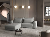 Colțar extensibil dumonde cu ladă de depozitare si sezut confortabil din spuma HR, Denver Royal Gri 275x185 cm Fabrica