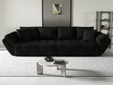 Canapea extensibilă dumonde cu ladă de depozitare si sezut confortabil din spuma HR, Berlin Black 300x100 cm Fabrica