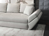 Canapea extensibilă dumonde cu ladă de depozitare si sezut confortabil din spuma HR, Loana Zoom Bej 300x100 cm Fabrica
