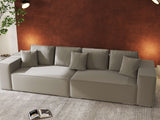 Canapea extensibilă dumonde cu ladă de depozitare si sezut confortabil din spuma HR, Dream Royal Gri 310x100 cm Fabrica