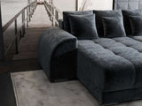 Colțar extensibil dumonde cu ladă de depozitare si sezut confortabil din spuma HR, Verona Euphoria Gri Grafit 290x185 cm Fabrica