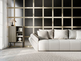Canapea extensibilă dumonde cu ladă de depozitare si sezut confortabil din spuma HR, Berlin New Bej 250x100 cm Fabrica
