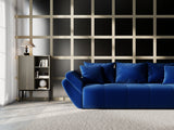 Canapea extensibilă dumonde cu ladă de depozitare si sezut confortabil din spuma HR, Berlin Navy Blue 250x100 cm Fabrica