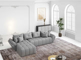 Colțar extensibil dumonde cu ladă de depozitare si sezut confortabil din spuma HR, Berlin XL Enjoy Lux Grey 350x185 cm Fabrica