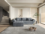 Colțar extensibil dumonde cu ladă de depozitare si sezut confortabil din spuma HR, Loana Euphoria Graphit 275x185 cm Fabrica