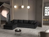 Colțar extensibil dumonde cu ladă de depozitare si sezut confortabil din spuma HR, Loana XL Enjoy Negru 335x185 cm Fabrica