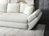 Canapea extensibilă dumonde cu ladă de depozitare si sezut confortabil din spuma HR, Loana Ambience Alb 300x100 cm Fabrica