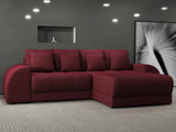 Colțar extensibil dumonde cu ladă de depozitare si sezut confortabil din spuma HR, Verona Enjoy Rosu II 290x185 cm Fabrica