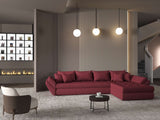 Colțar extensibil dumonde cu ladă de depozitare si sezut confortabil din spuma HR, Loana XL Enjoy Rosu II 335x185 cm Fabrica