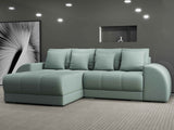 Colțar extensibil dumonde cu ladă de depozitare si sezut confortabil din spuma HR, Verona Enjoy Mint 290x185 cm Fabrica