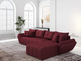 Colțar extensibil dumonde cu ladă de depozitare si sezut confortabil din spuma HR, Berlin XL Enjoy Lux Red 350x185 cm II Fabrica