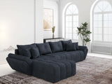 Colțar extensibil dumonde cu ladă de depozitare si sezut confortabil din spuma HR, Berlin XL Enjoy Lux Grey Antracit 350x185 cm Fabrica