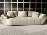 Canapea extensibilă dumonde cu ladă de depozitare si sezut confortabil din spuma HR, Berlin Bej 250x100 cm Fabrica