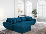 Colțar extensibil dumonde cu ladă de depozitare si sezut confortabil din spuma HR, Berlin XL Enjoy Verde Petrol 350x185 cm Fabrica