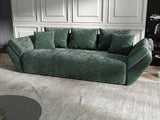 Canapea extensibilă dumonde cu ladă de depozitare si sezut confortabil din spuma HR, Euphoria Green 250x100 cm Fabrica