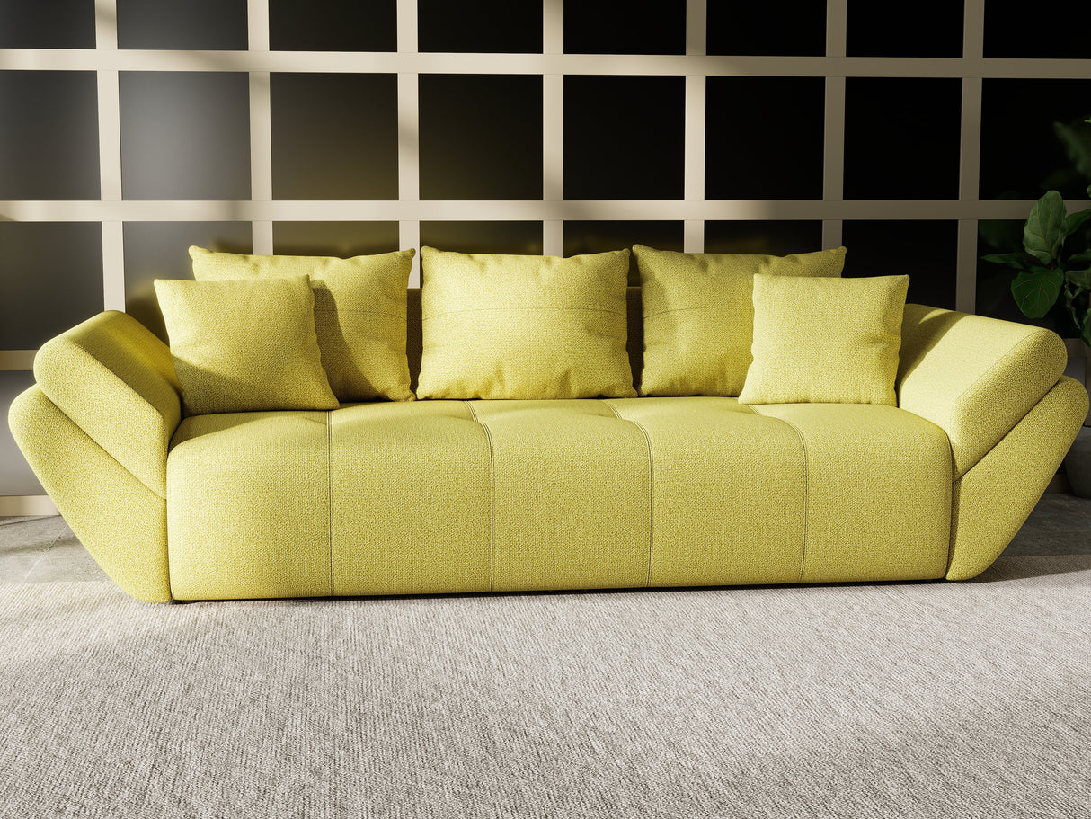 Canapea extensibilă dumonde cu ladă de depozitare si sezut confortabil din spuma HR, Berlin Green 250x100 cm Fabrica