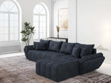 Colțar extensibil dumonde cu ladă de depozitare si sezut confortabil din spuma HR,Berlin XL Enjoy Lux Grey Antracit 350x185 cm II Fabrica