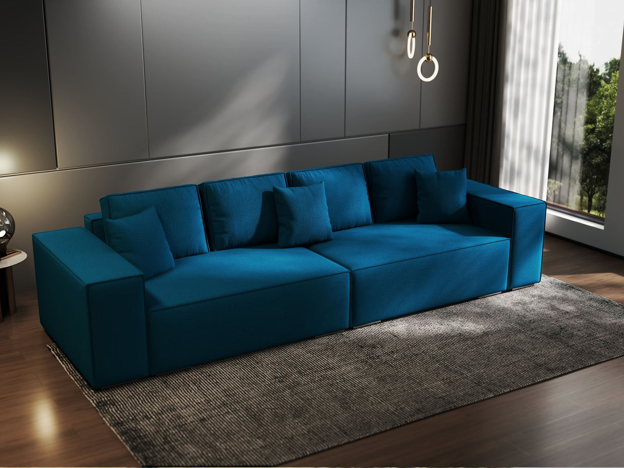 Canapea extensibilă dumonde cu ladă de depozitare si sezut confortabil din spuma HR, Dream Enjoy Verde Petrol 310x100 cm Fabrica