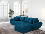 Colțar extensibil dumonde cu ladă de depozitare si sezut confortabil din spuma HR, Berlin XL Enjoy Verde Petrol 350x185 cm II Fabrica