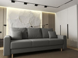 Canapea extensibilă dumonde cu ladă de depozitare si sezut confortabil din spuma HR, Kronos Royal Gri 210x100 cm fabrica
