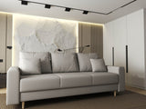 Canapea extensibilă dumonde cu ladă de depozitare si sezut confortabil din spuma HR, Kronos Enjoy Bej 210x100 cm fabrica