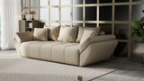 Canapea extensibilă dumonde cu ladă de depozitare si sezut confortabil din spuma HR, Berlin Bej 250x100 cm Fabrica