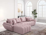 Colțar extensibil dumonde cu ladă de depozitare si sezut confortabil din spuma HR, Berlin XL Enjoy Lux Flamingo 350x185 cm Fabrica