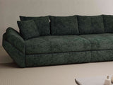 Canapea extensibilă dumonde cu ladă de depozitare si sezut confortabil din spuma HR, Loana Euphoria Verde 300x100 cm Fabrica