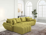 Colțar extensibil dumonde cu ladă de depozitare si sezut confortabil din spuma HR, Berlin XL Enjoy Green 350x185 cm Fabrica