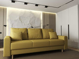 Canapea extensibilă dumonde cu ladă de depozitare si sezut confortabil din spuma HR, Kronos Enjoy Galben Melon 210x100 cm fabrica